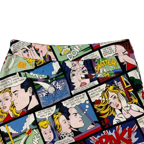 Loudmouth Ladies Golf Shank Skort 8 Comic Strip Golfer Pickleball - Picture 9 of 13